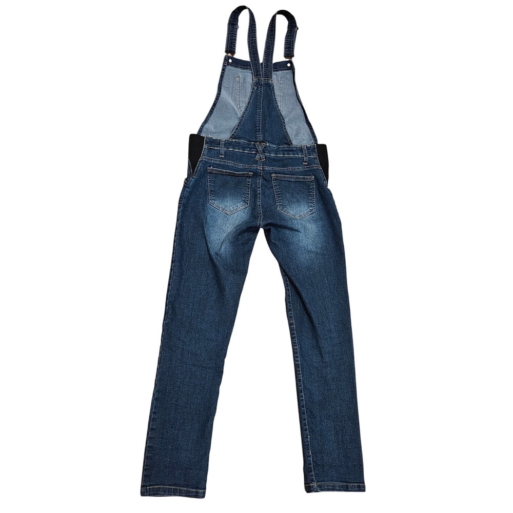 Planet Motherhood Maternity Overalls Women's Medium Dark Wash Denim Jeans - Picture 5 of 6